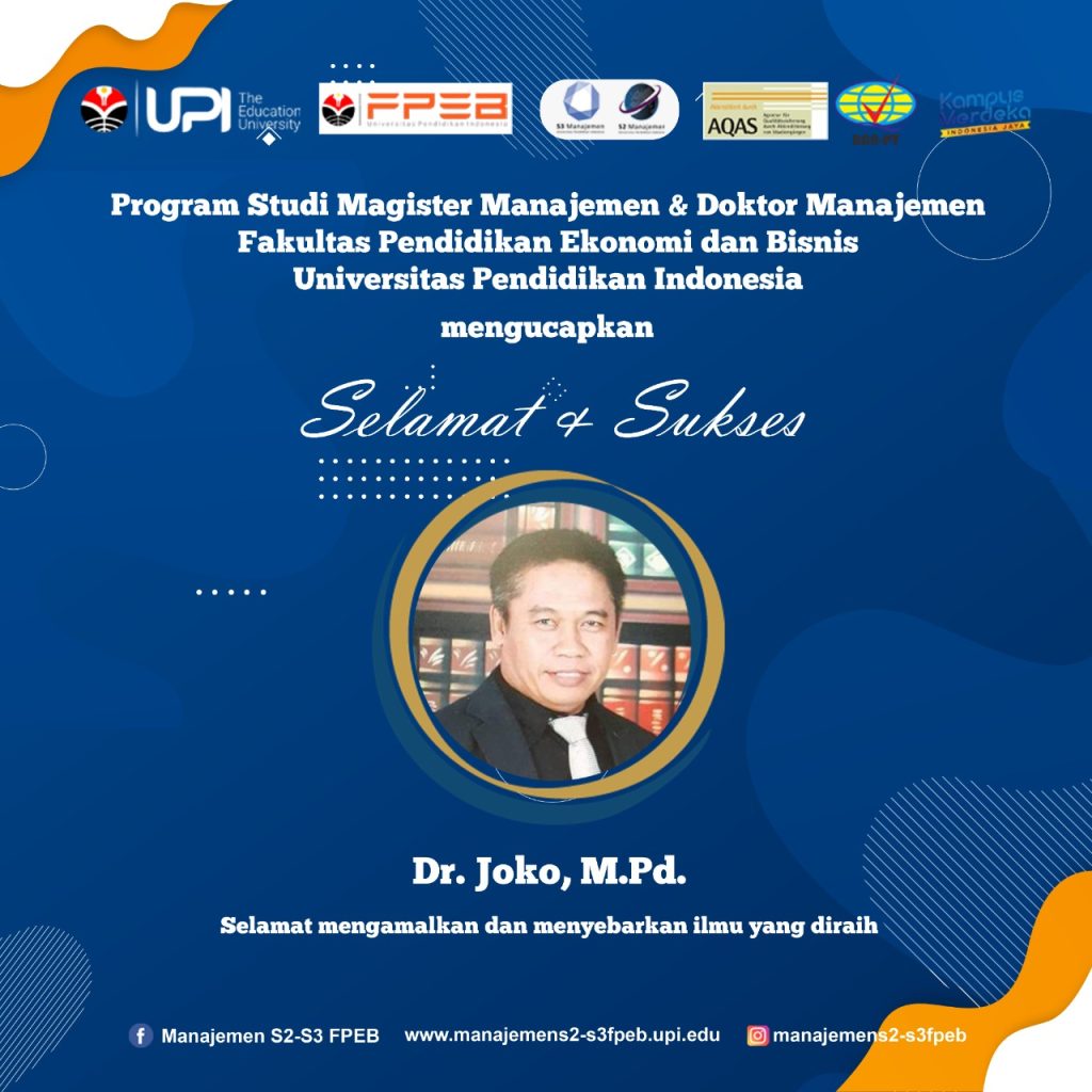 Selamat dan Sukses kepada Dr. Joko, M.Pd. - Program Studi Magister ...